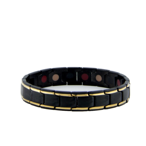 Negative ion Wrist Band Bracelet Purlife Elegant Black gold 2