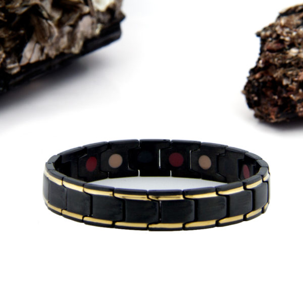 Negative ion Wrist Band Bracelet Purlife Elegant Black gold