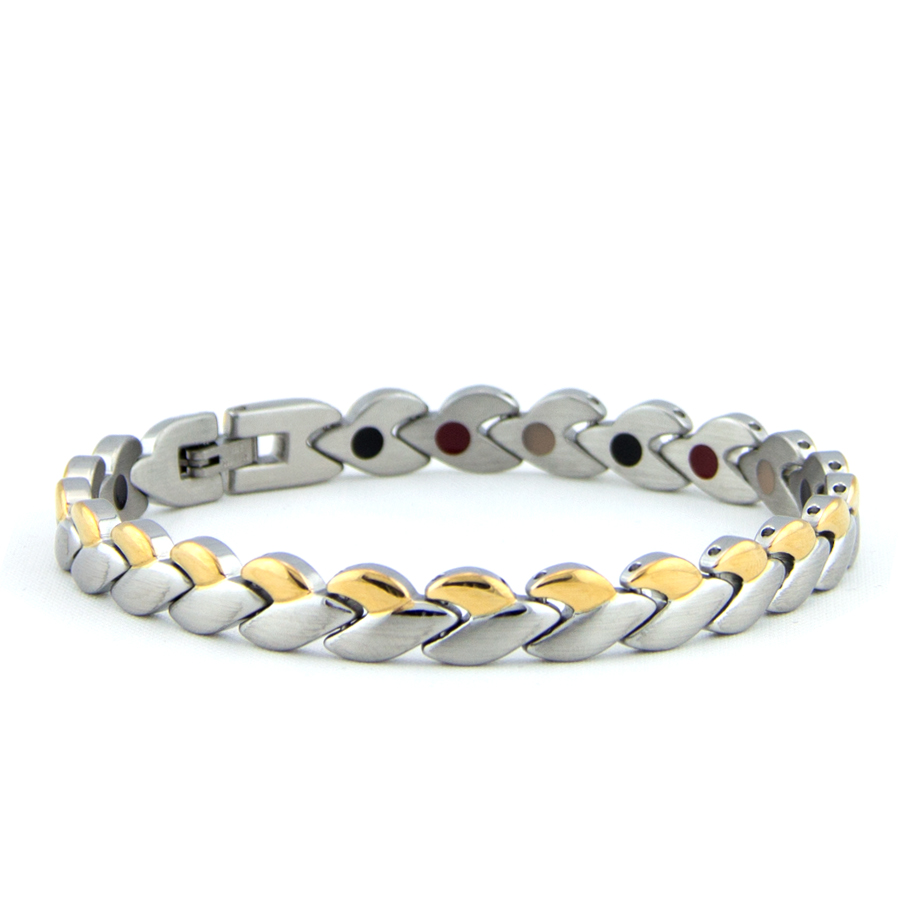 Authentic Pur life Negative Ion Bracelet ELEGANT BRUSHED STAINLESS GOLD BALANCE Authentic Pur life Negative Ion Bracelet ELEGANT BRUSHED STAINLESS GOLD BALANCE
