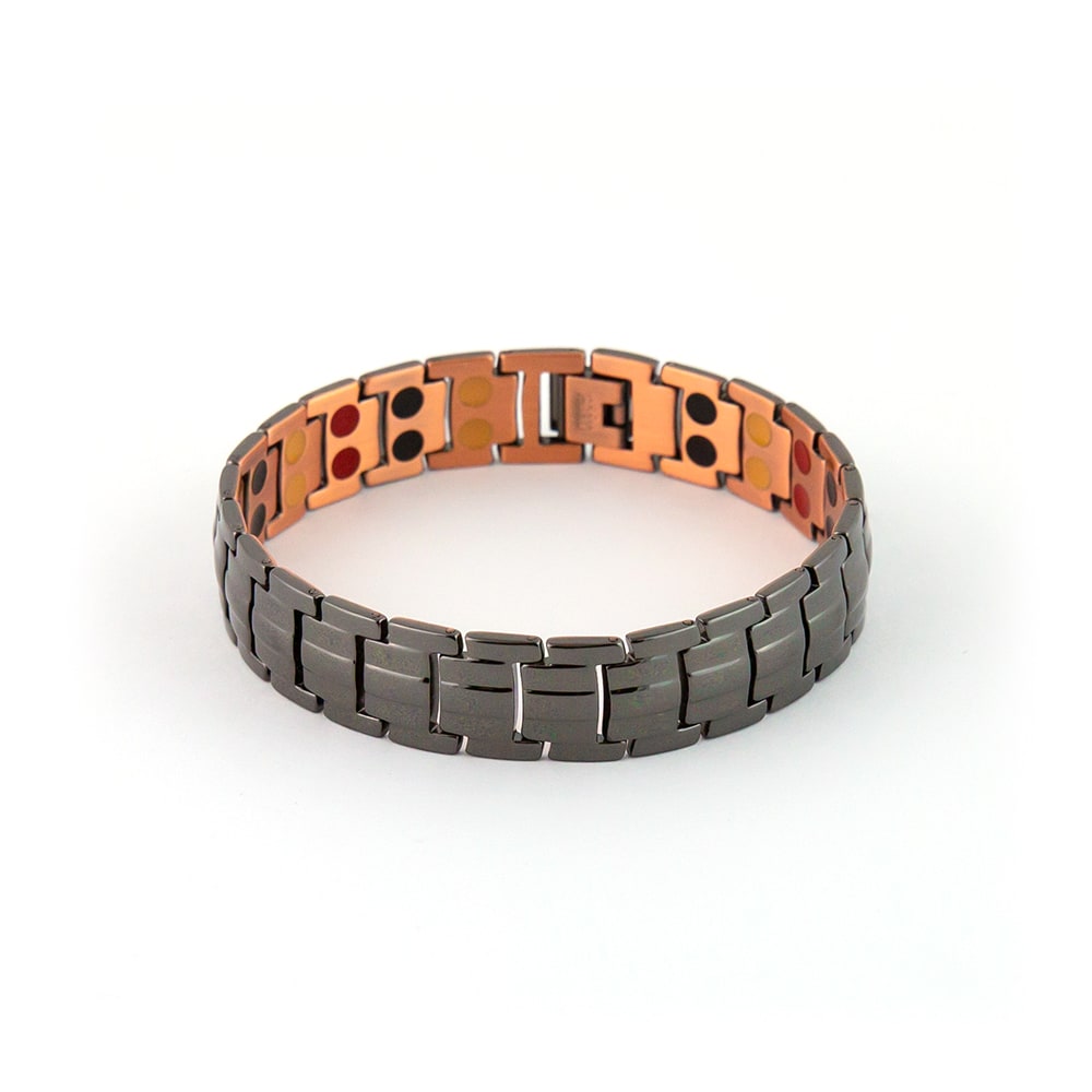 Sienna Negative Ion Bracelet, Onyx Black & Copper Purlife